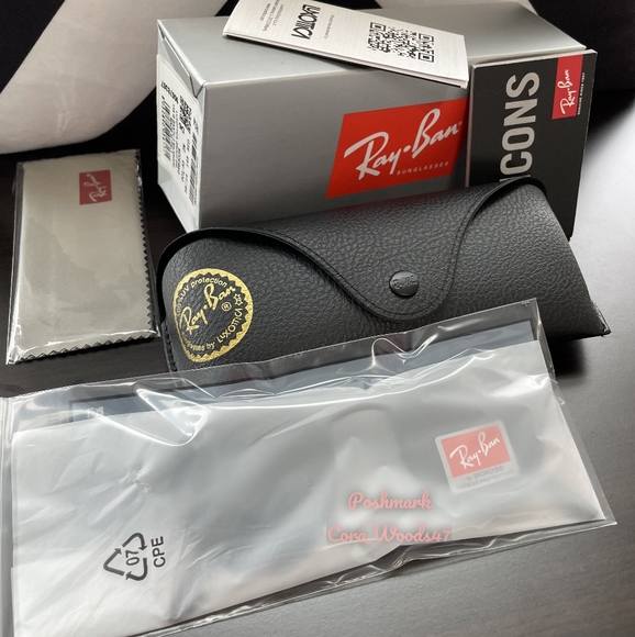 RayBan Round Metal Black Lenses RB3447 Black Frame Unisex New - Picture 11 of 15